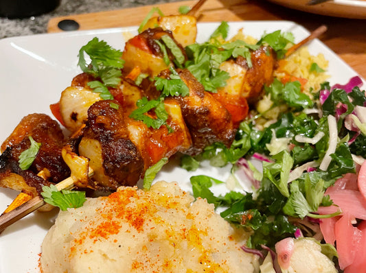 Awaze Chicken Kabobs