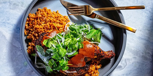 Berbere-Roasted Chicken with Jollof Rice